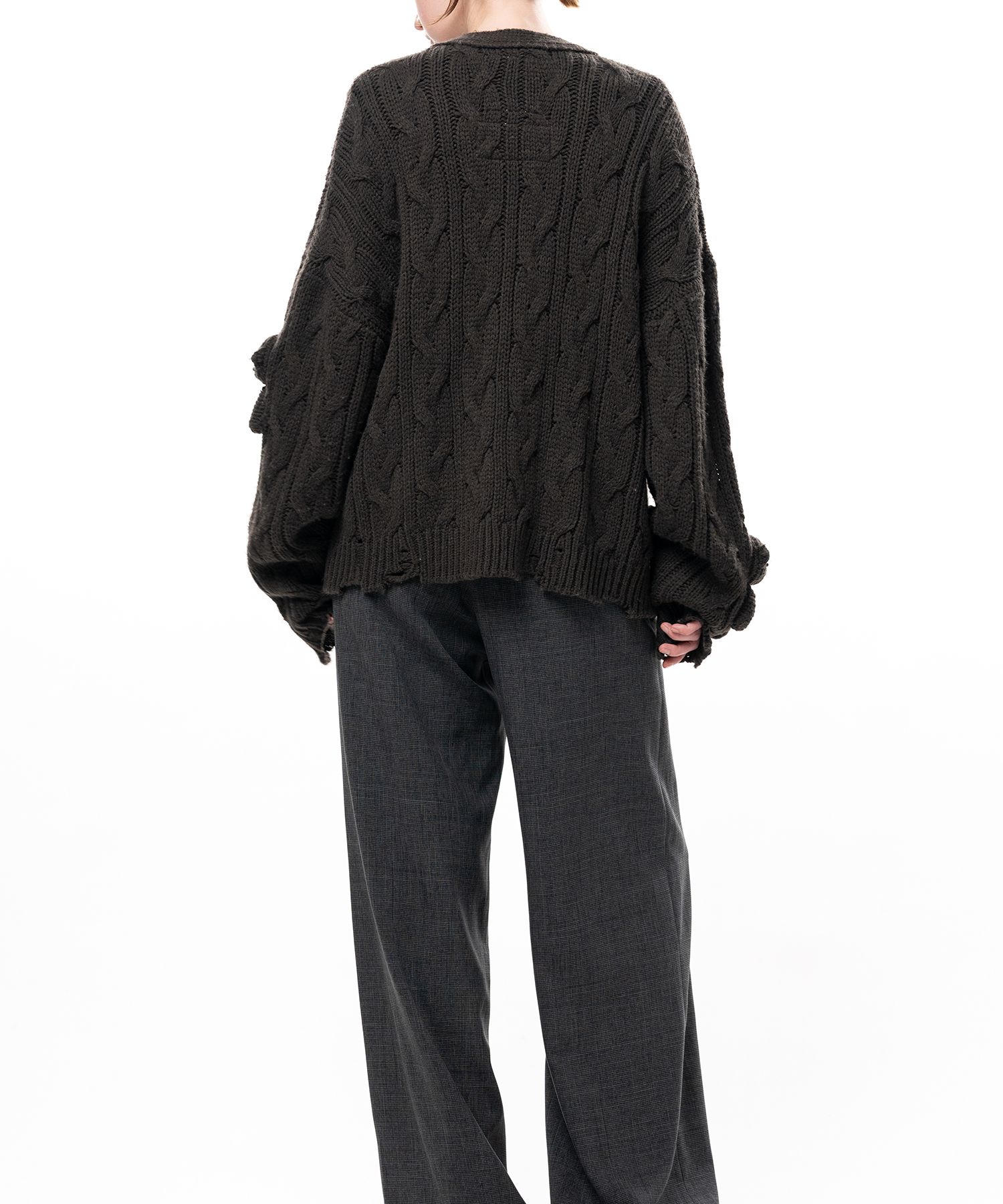 "PINK HOUSE x MMY" Bear Motif Knit Cardigan