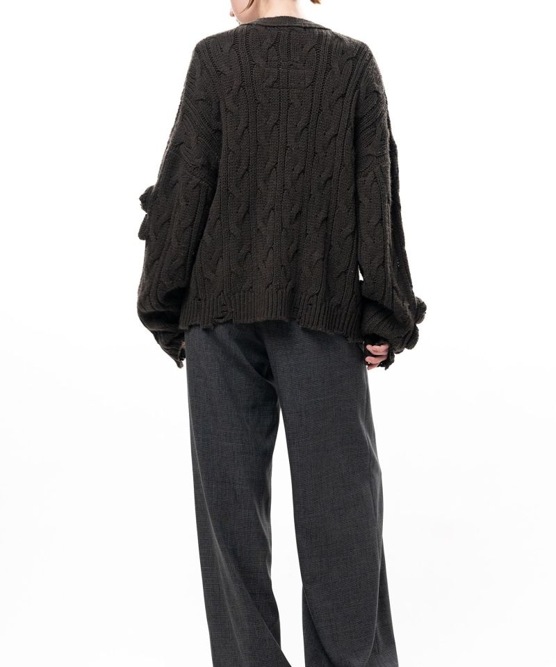 "PINK HOUSE x MMY" Bear Motif Knit Cardigan