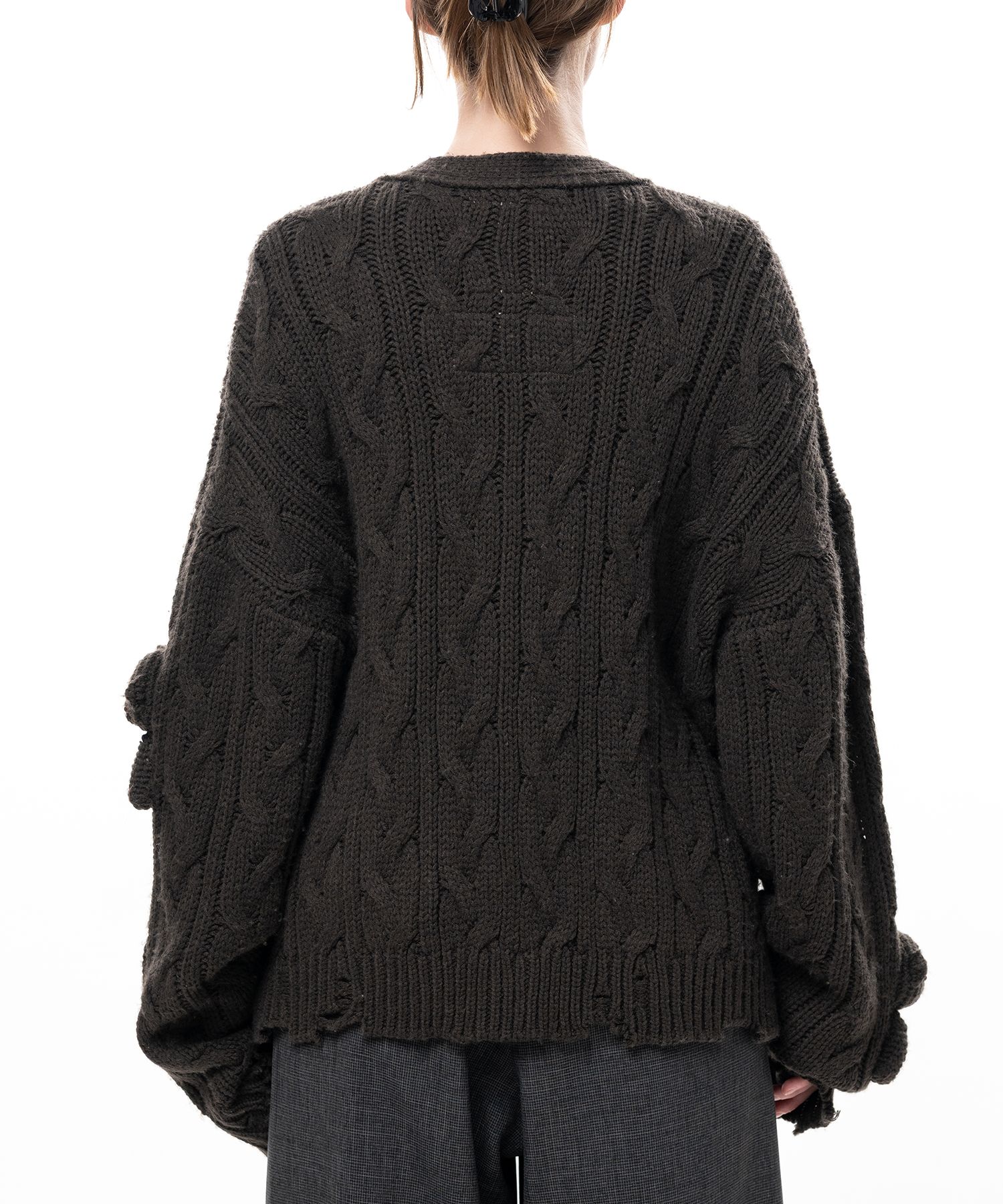 "PINK HOUSE x MMY" Bear Motif Knit Cardigan