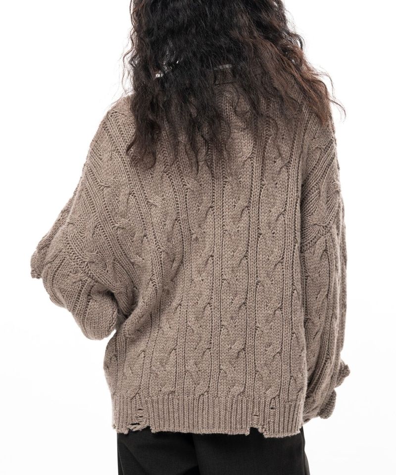 "PINK HOUSE x MMY" Bear Motif Knit Cardigan