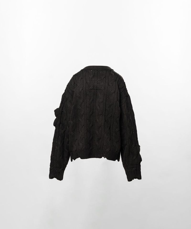 "PINK HOUSE x MMY" Bear Motif Knit Cardigan