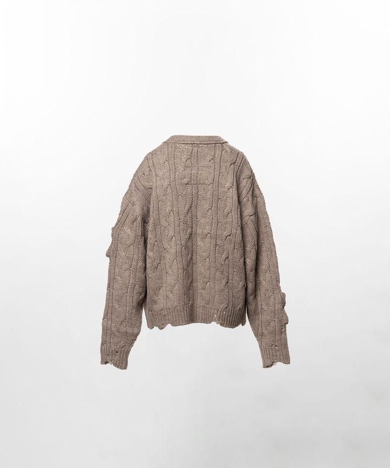 "PINK HOUSE x MMY" Bear Motif Knit Cardigan