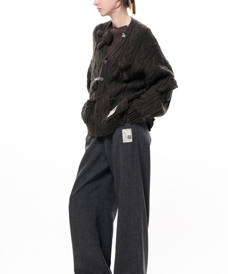 "PINK HOUSE x MMY" Bear Motif Knit Cardigan
