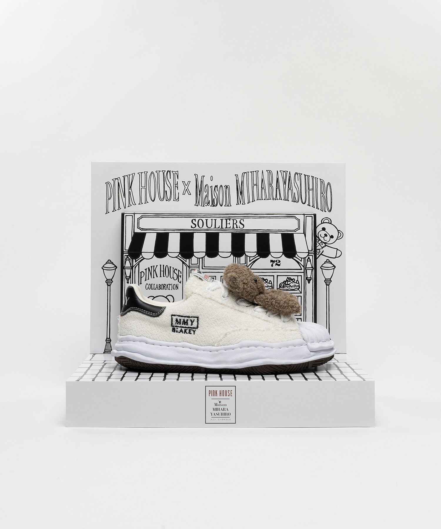 PINK HOUSE x MMY "BLAKEY"OG Sole Chenille Embroidey Low-top Sneaker