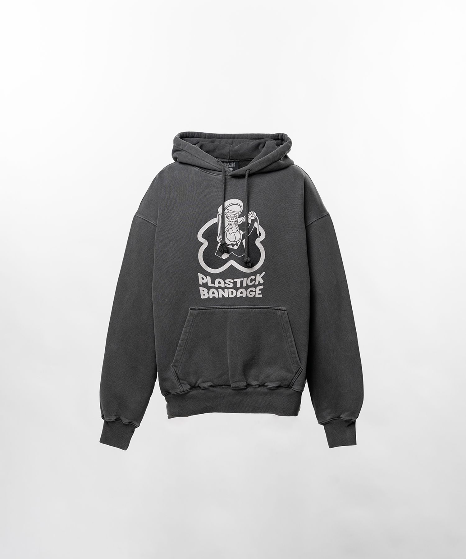 "PLASTIC BANDAGE x MMY" Bleached Hoodie