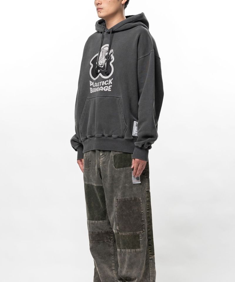 "PLASTIC BANDAGE x MMY" Bleached Hoodie