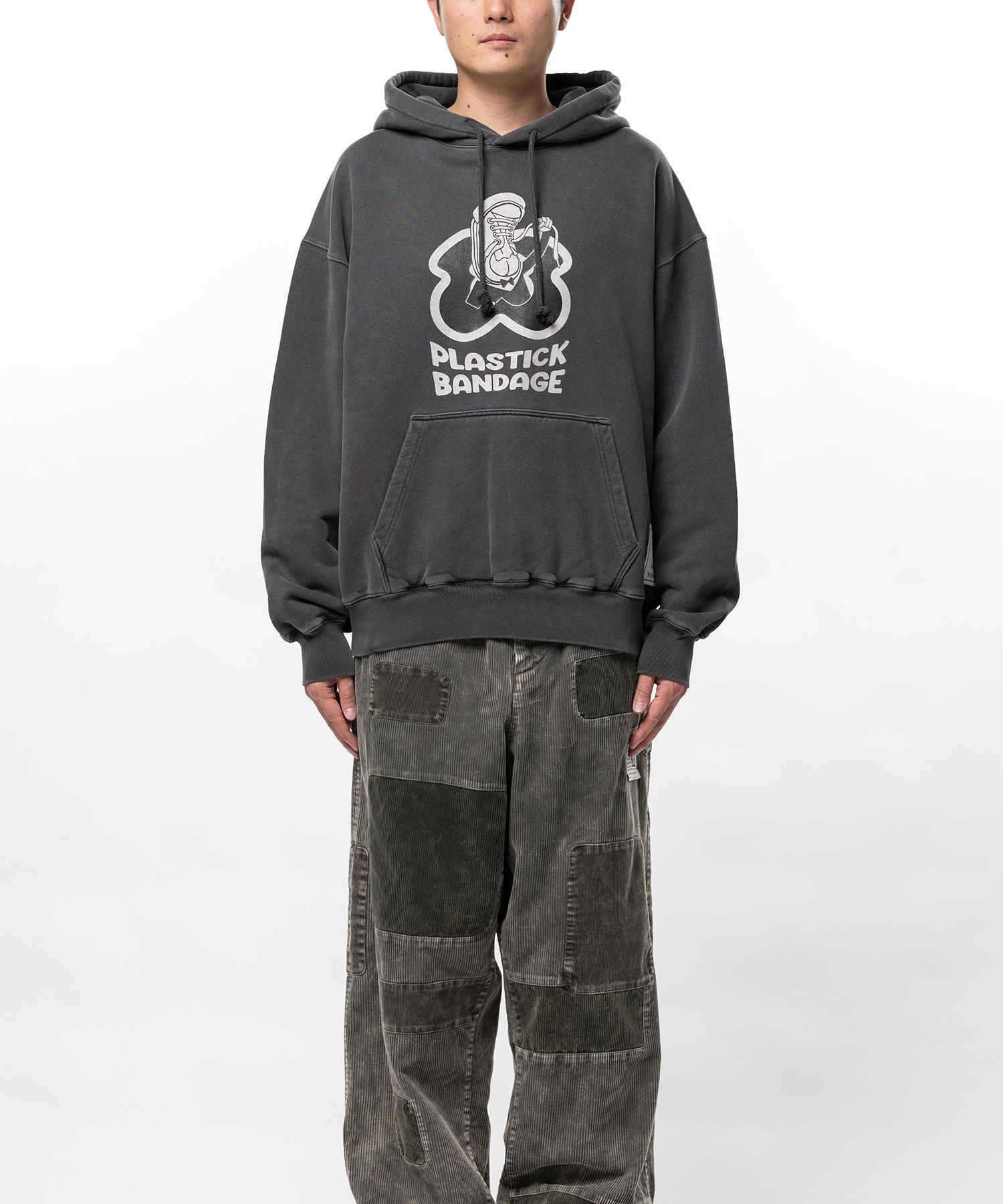 "PLASTIC BANDAGE x MMY" Bleached Hoodie