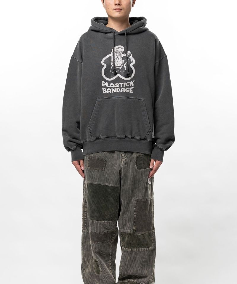 "PLASTIC BANDAGE x MMY" Bleached Hoodie