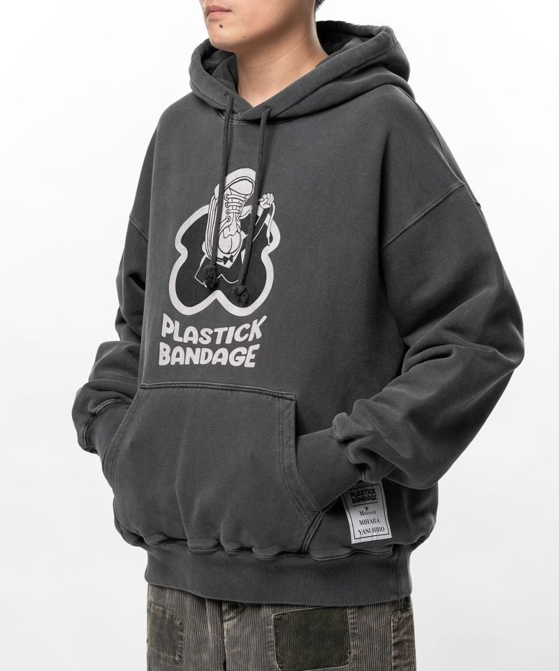 "PLASTIC BANDAGE x MMY" Bleached Hoodie