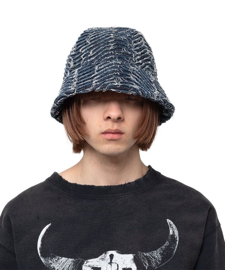 Wave Denim Bucket Hat