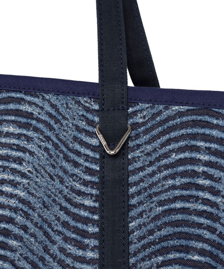 Wave Denim Tote Bag