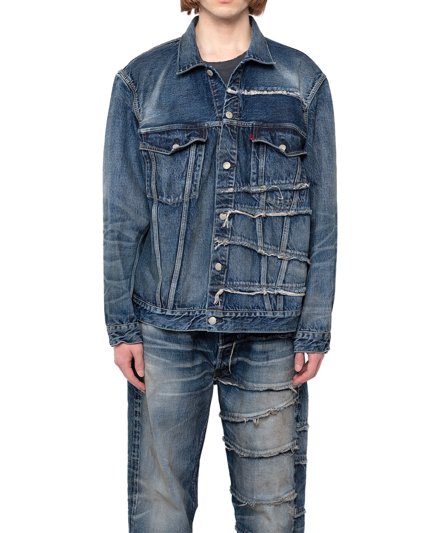 【FULLCOUNT X KAMIYA】 Switching Denim Jacket