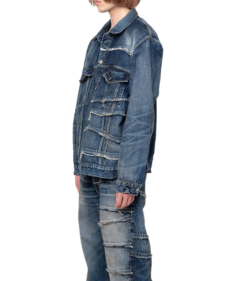 【FULLCOUNT X KAMIYA】 Switching Denim Jacket