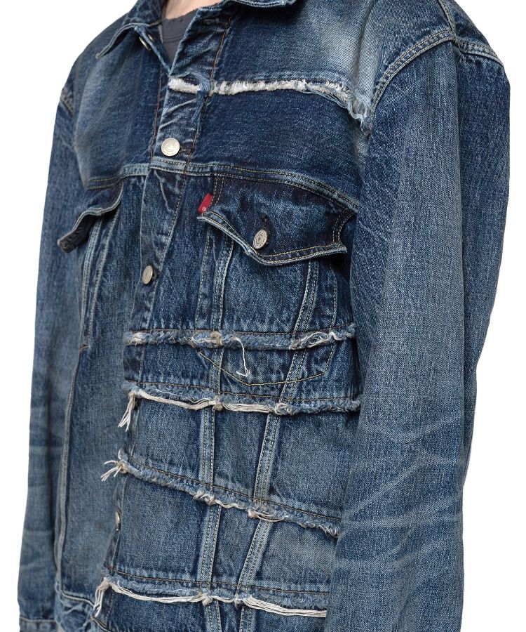 【FULLCOUNT X KAMIYA】 Switching Denim Jacket