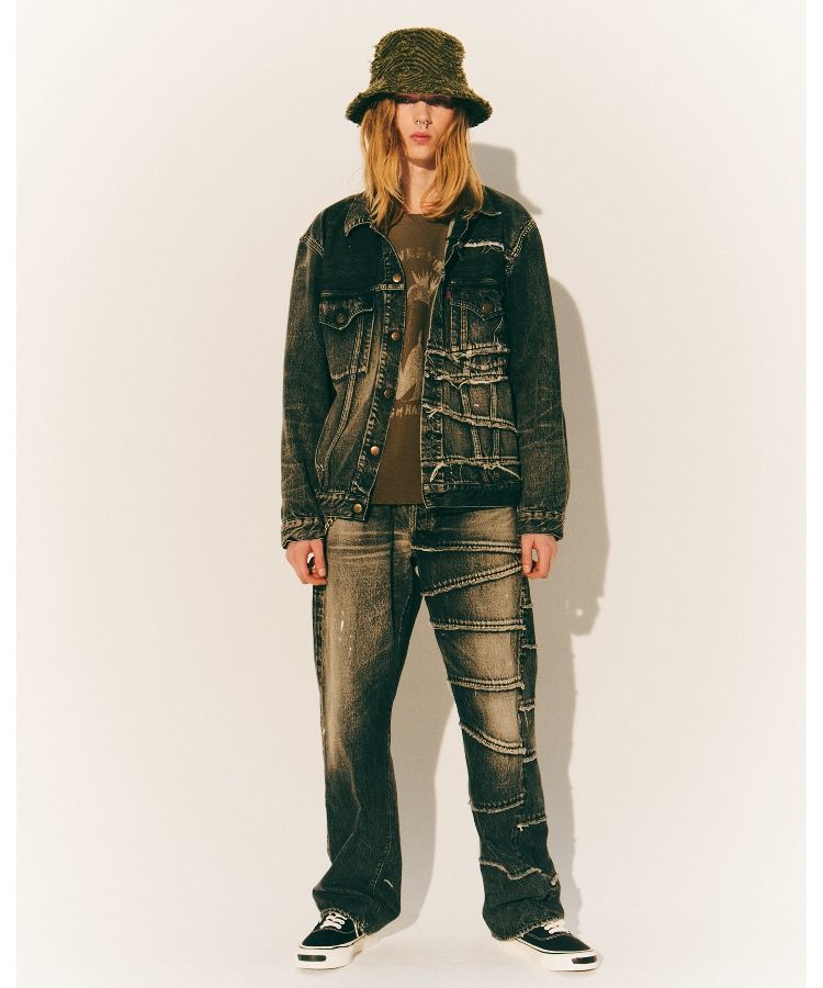 【FULLCOUNT X KAMIYA】 Switching Denim Jacket