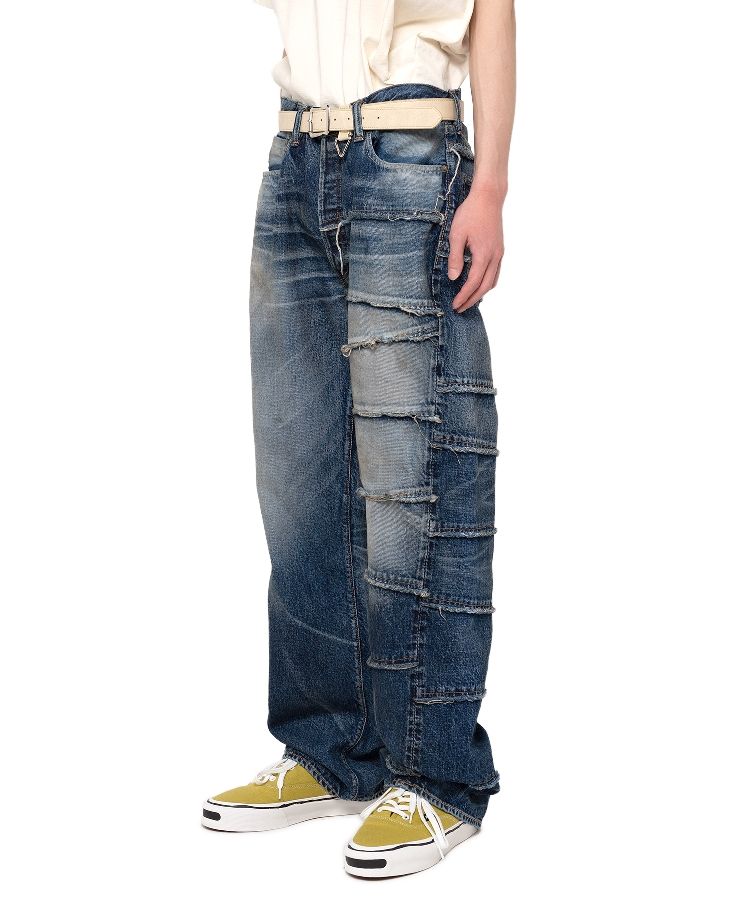【FULLCOUNT X KAMIYA】Switching Denim Pants