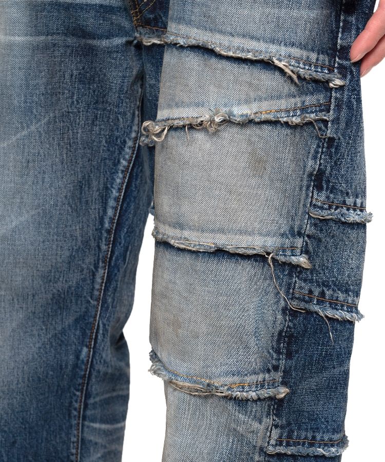 【FULLCOUNT X KAMIYA】Switching Denim Pants