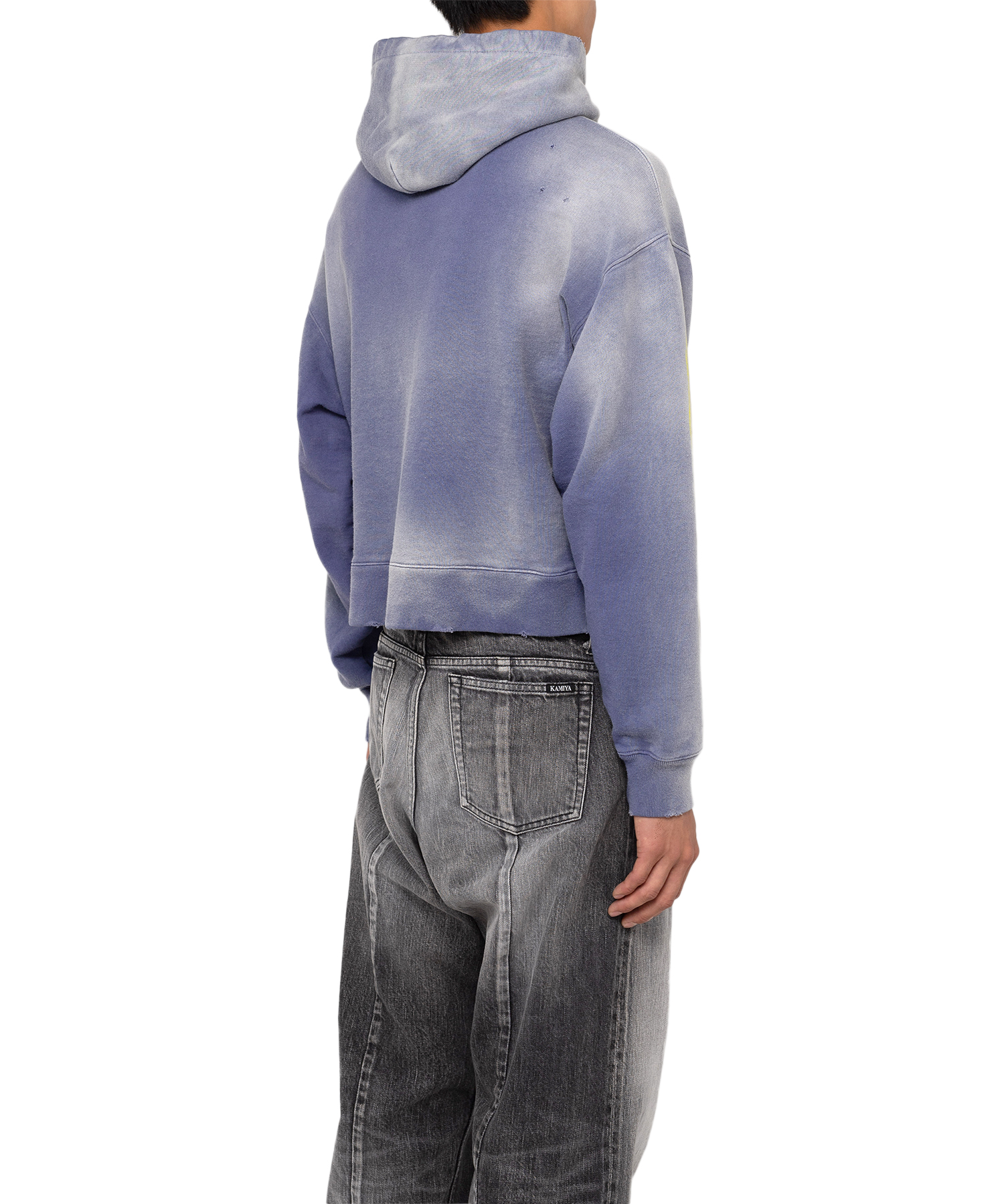 Zip-up Bleached Hoodie