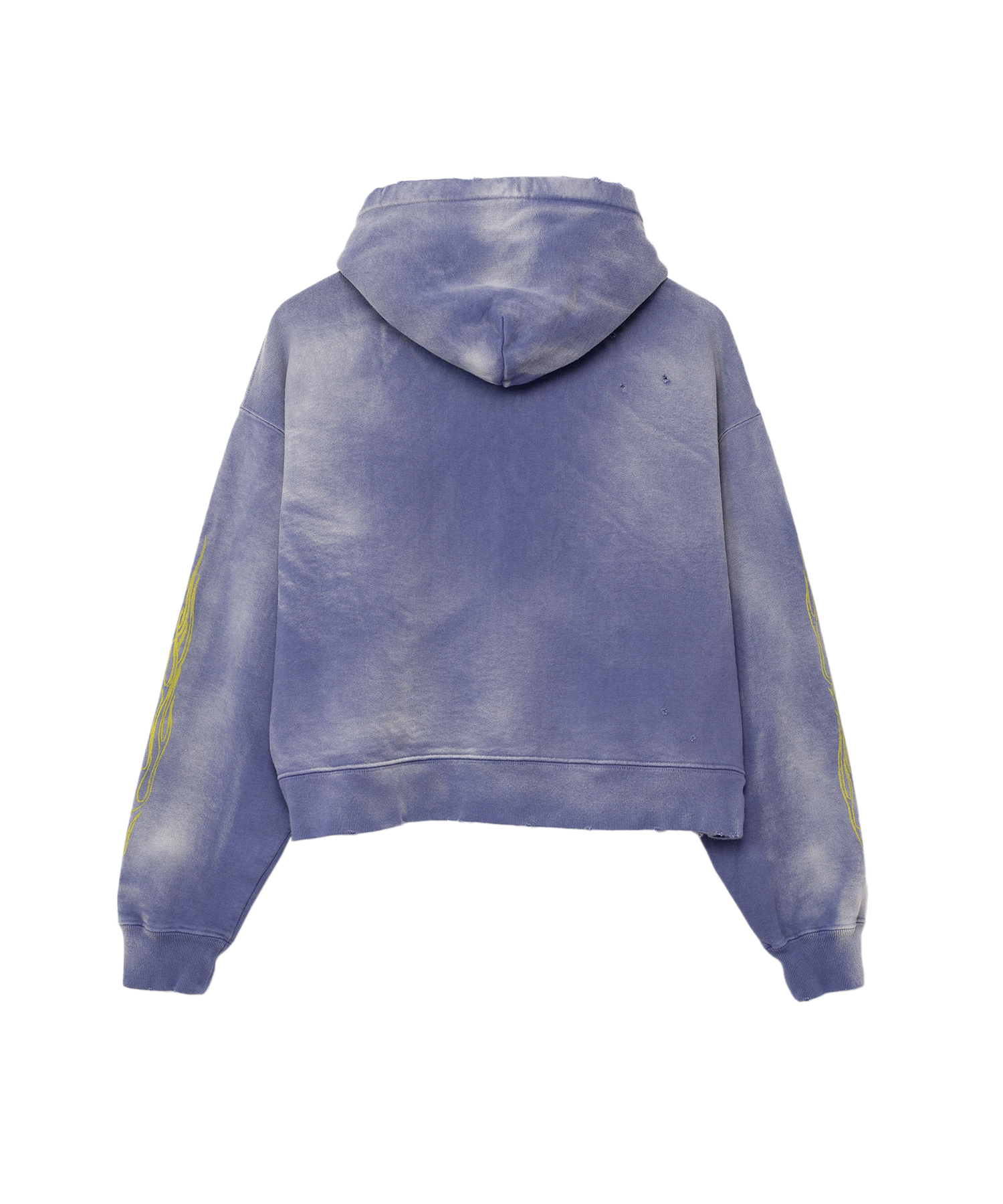 Zip-up Bleached Hoodie