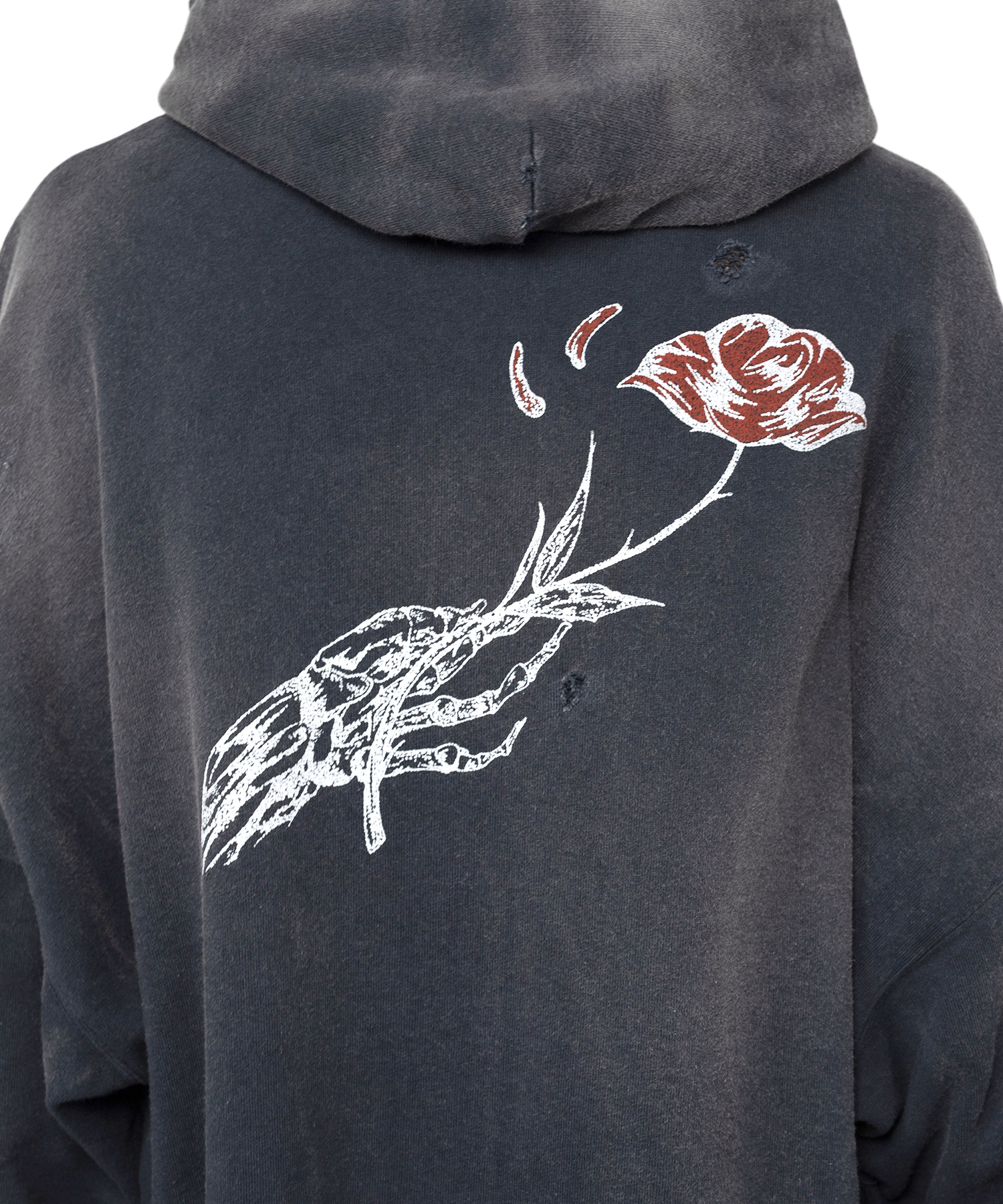 Zip-up Bleached Big Hoodie