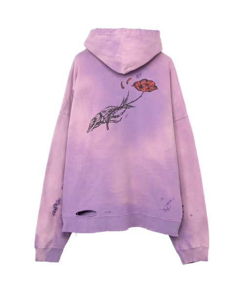 Zip-up Bleached Big Hoodie