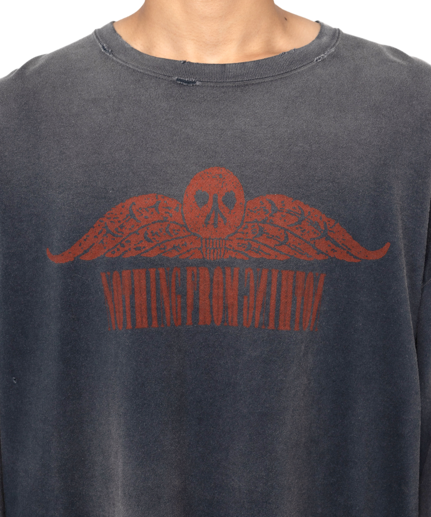 'FIRE' Printed Breached L/S T-shirt