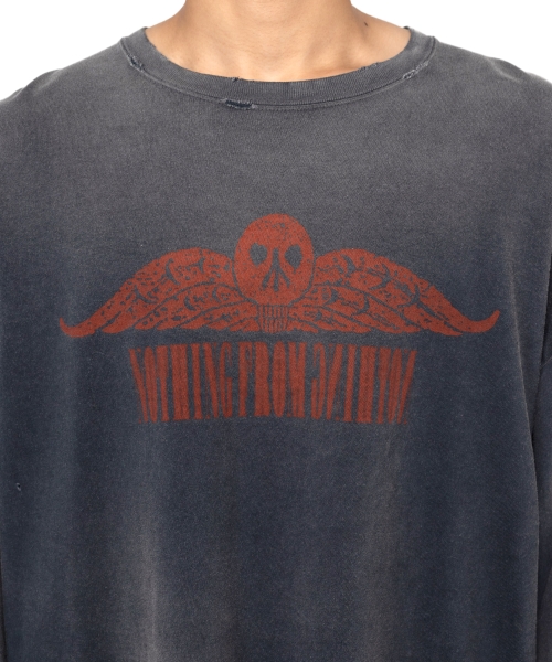 'FIRE' Printed Breached L/S T-shirt