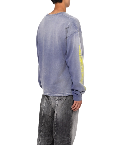 'FIRE' Printed Breached L/S T-shirt