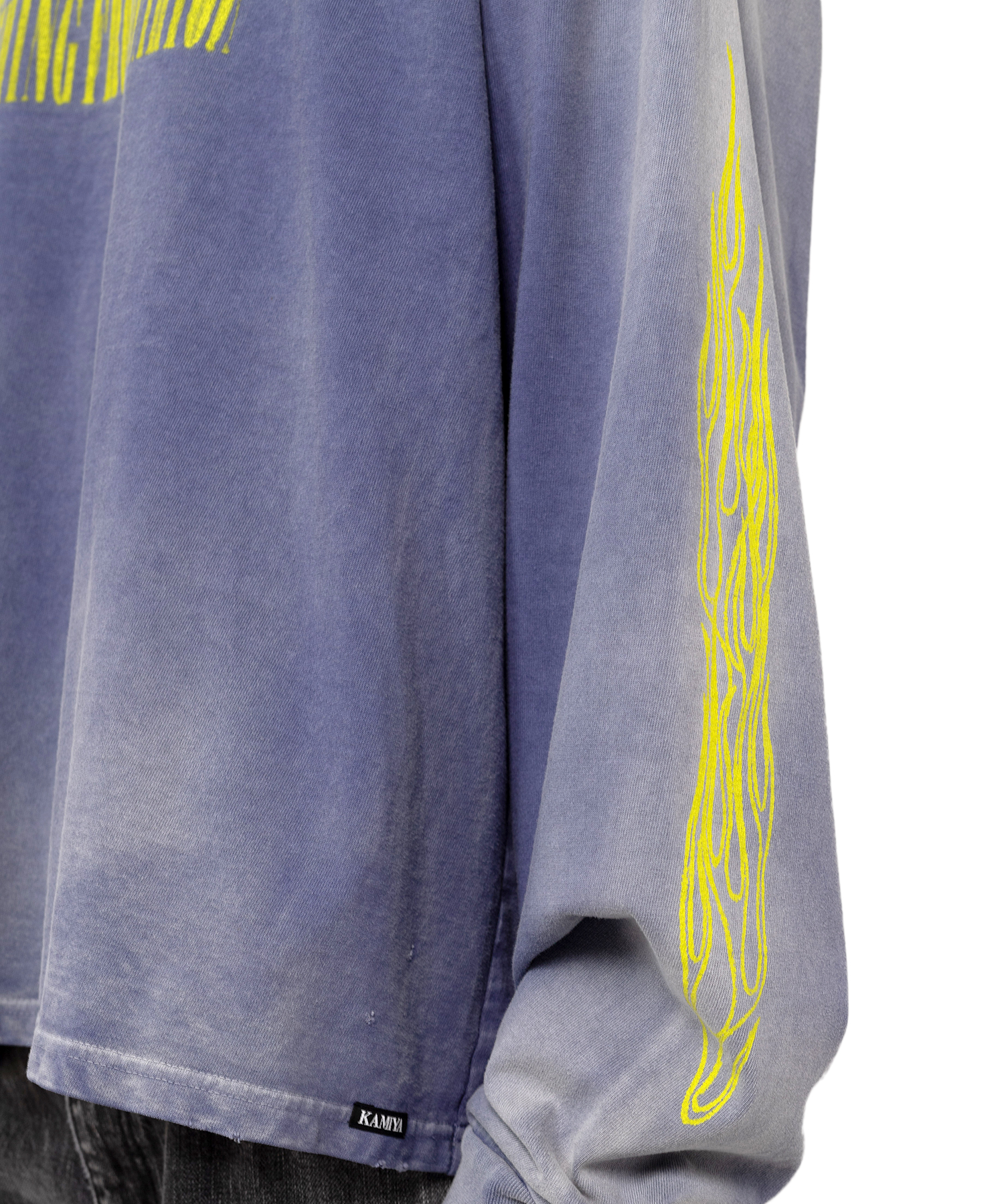 'FIRE' Printed Breached L/S T-shirt