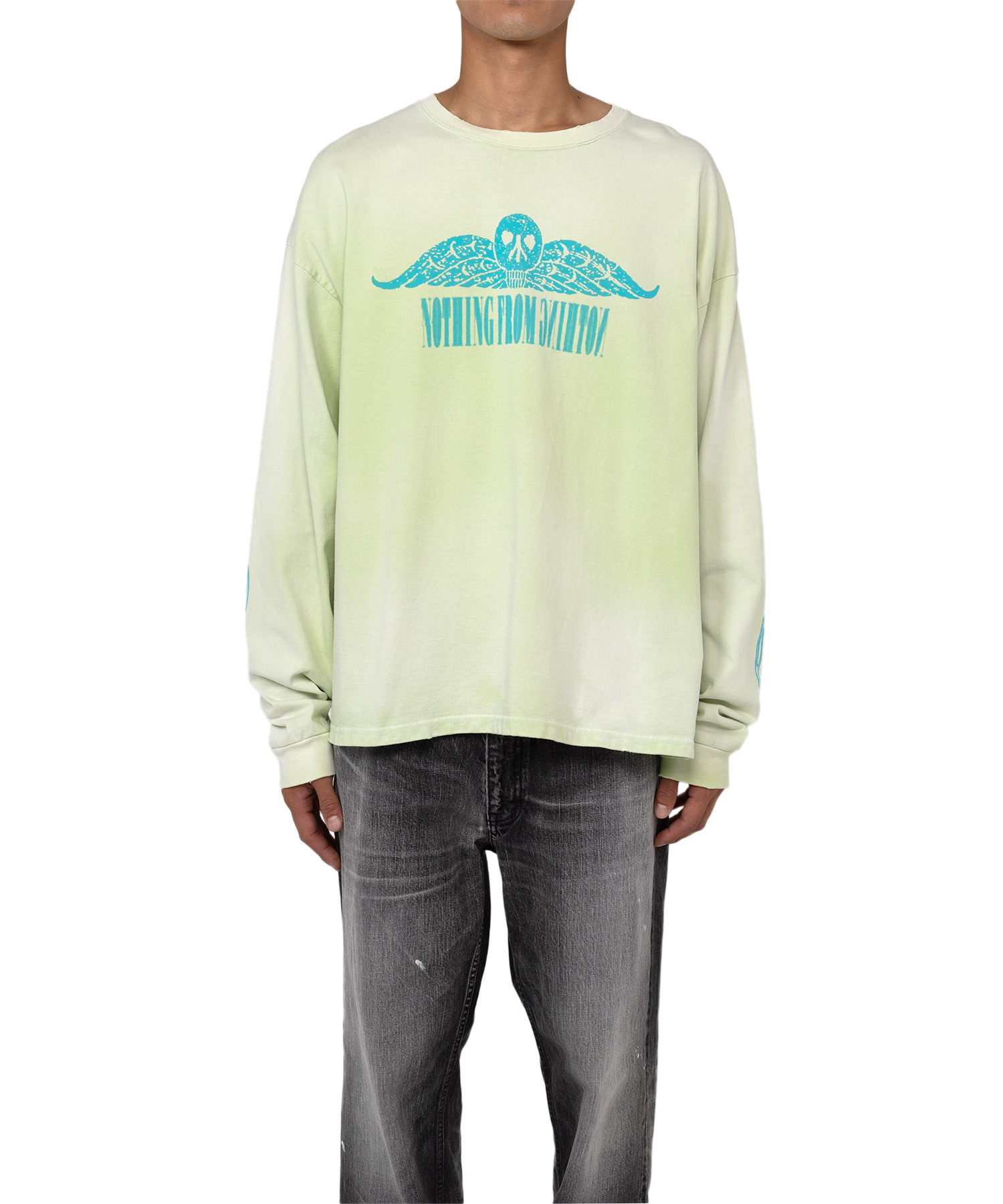 'FIRE' Printed Breached L/S T-shirt