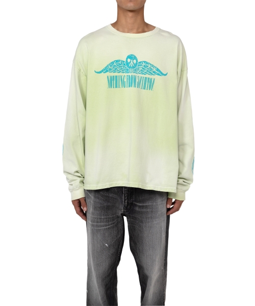 'FIRE' Printed Breached L/S T-shirt