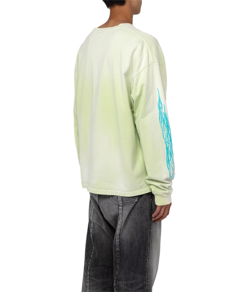 'FIRE' Printed Breached L/S T-shirt