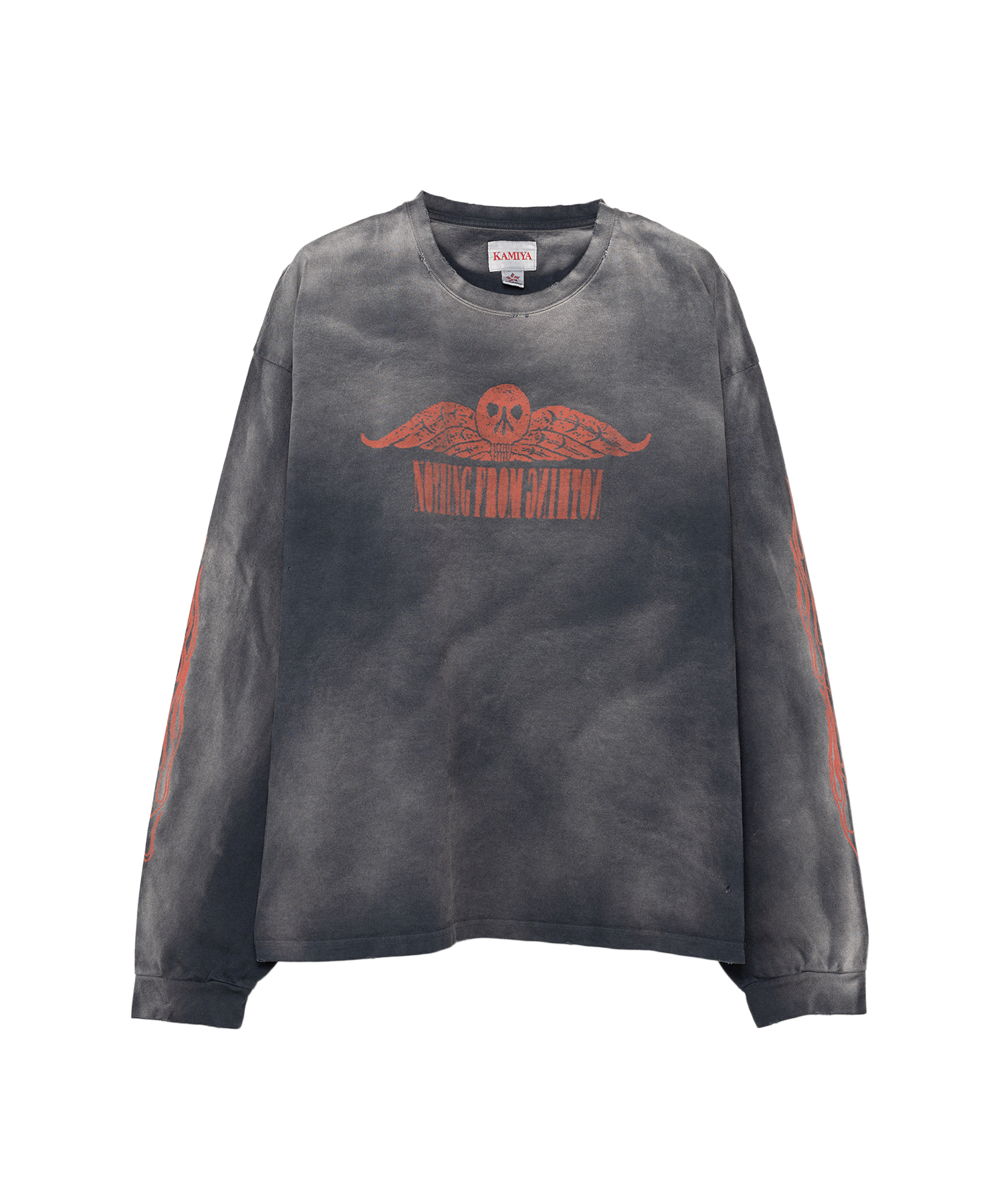 'FIRE' Printed Breached L/S T-shirt