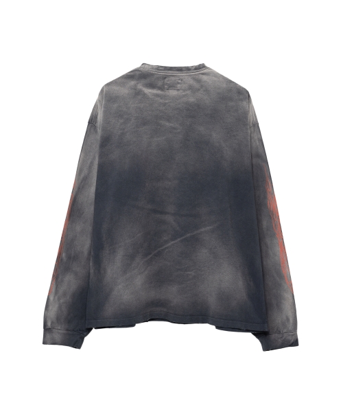 'FIRE' Printed Breached L/S T-shirt