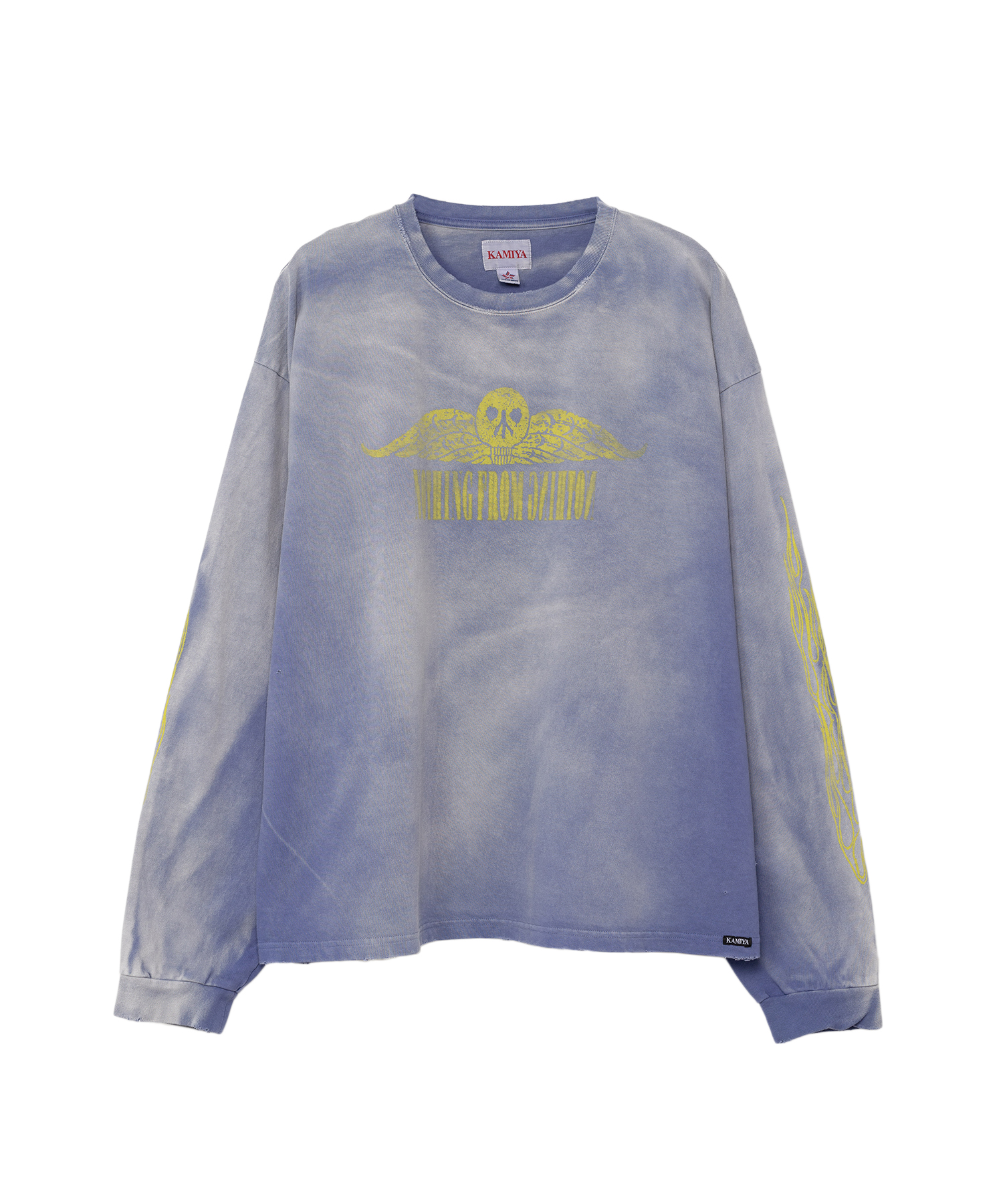 'FIRE' Printed Breached L/S T-shirt