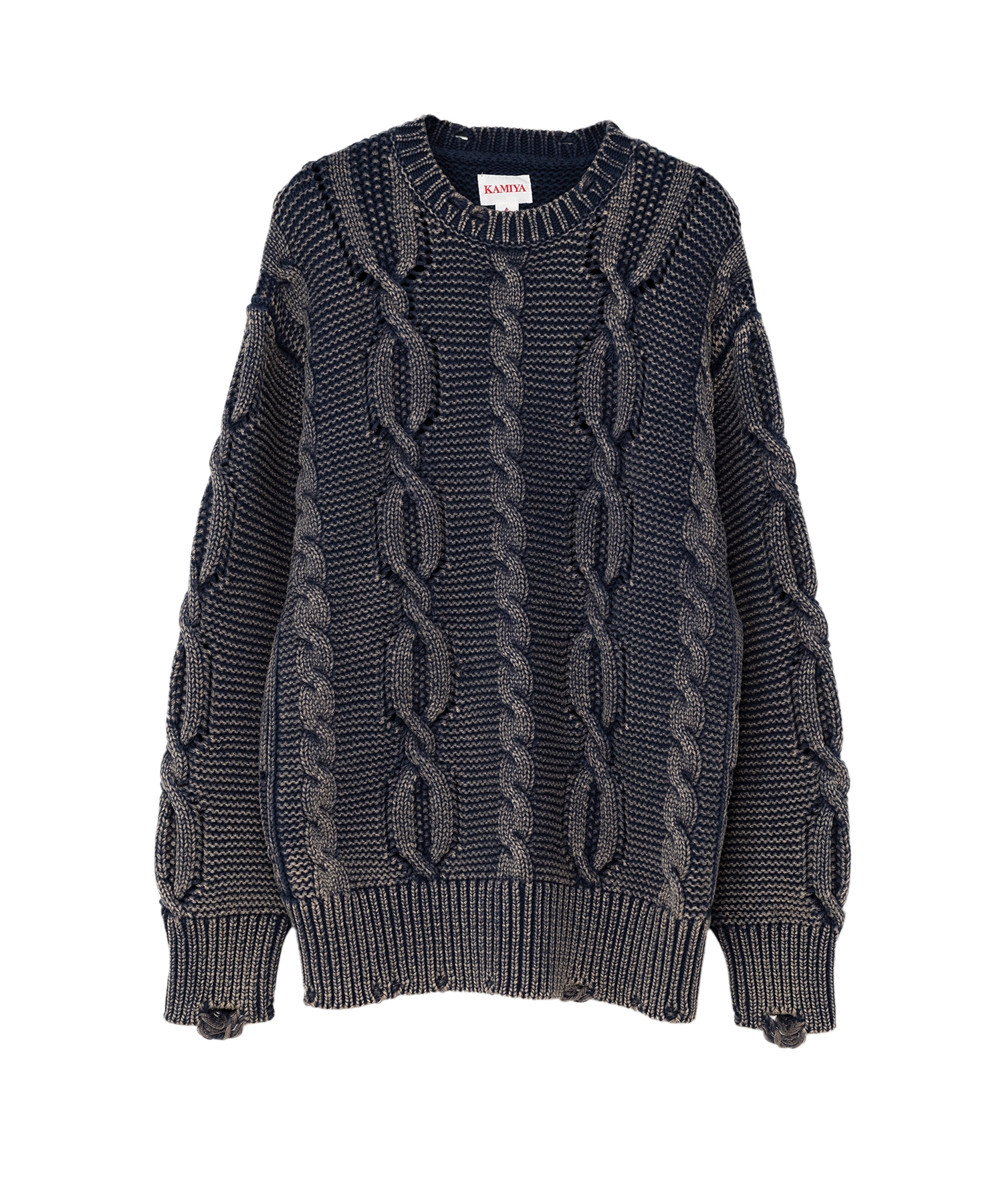 Breached Cable Knit Sweater