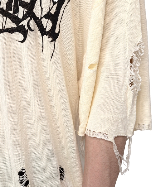 Words Printed Knit T-shirt