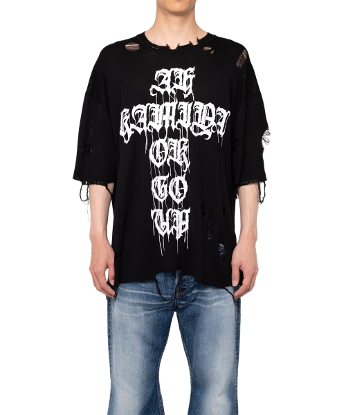 Words Printed Knit T-shirt