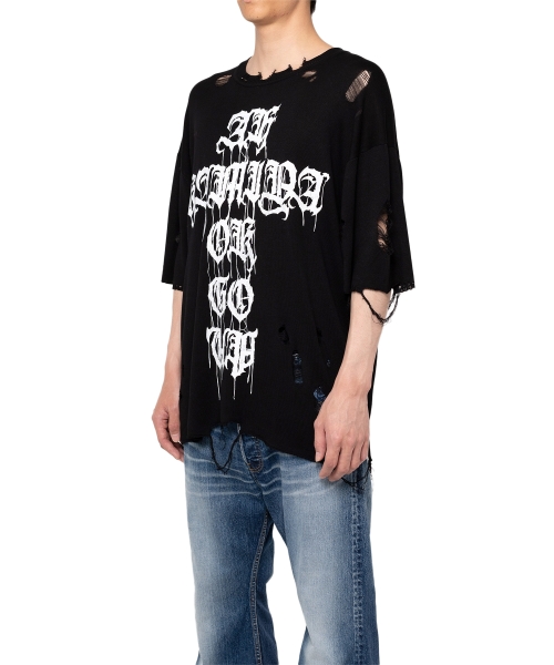 Words Printed Knit T-shirt