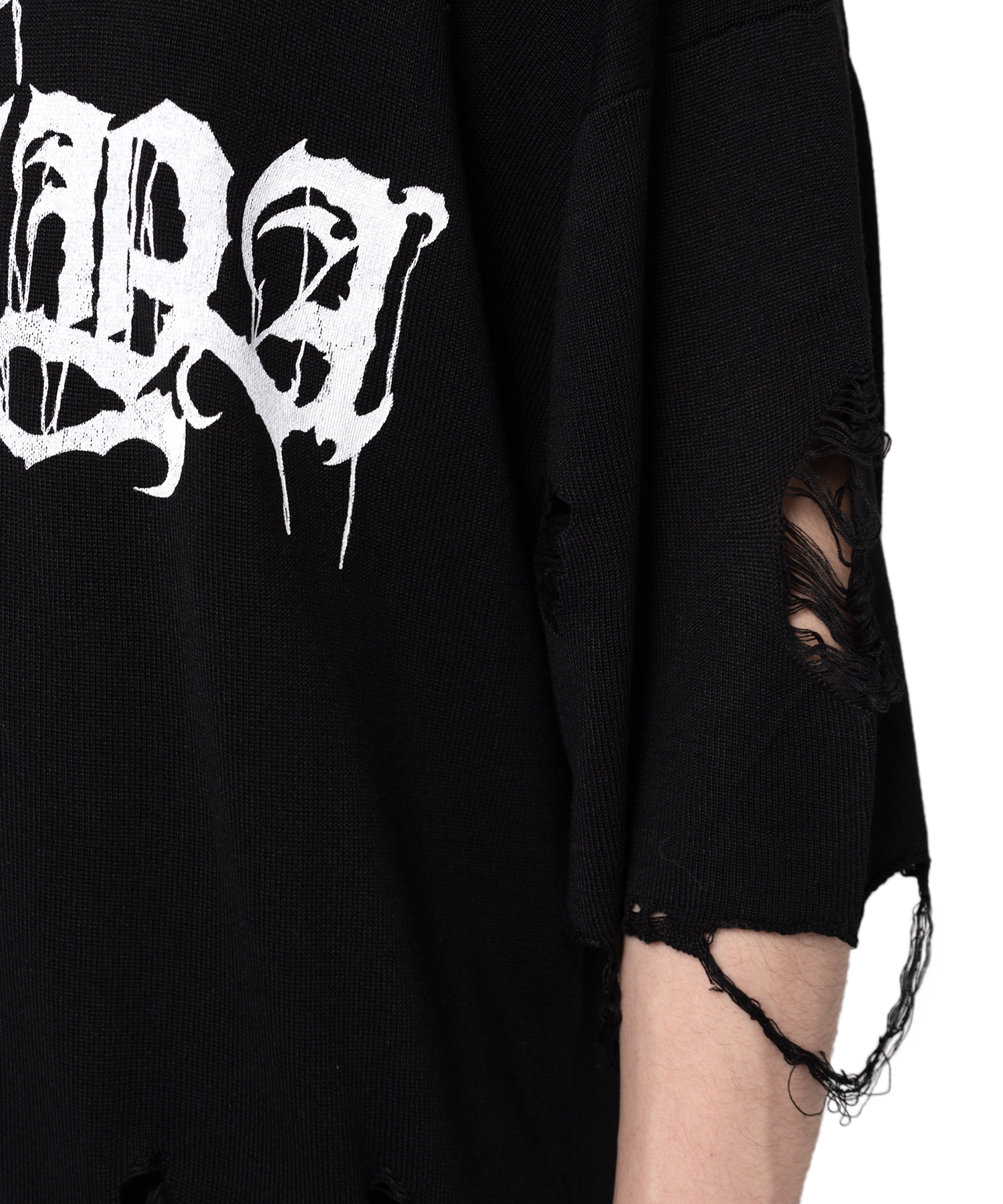 Words Printed Knit T-shirt