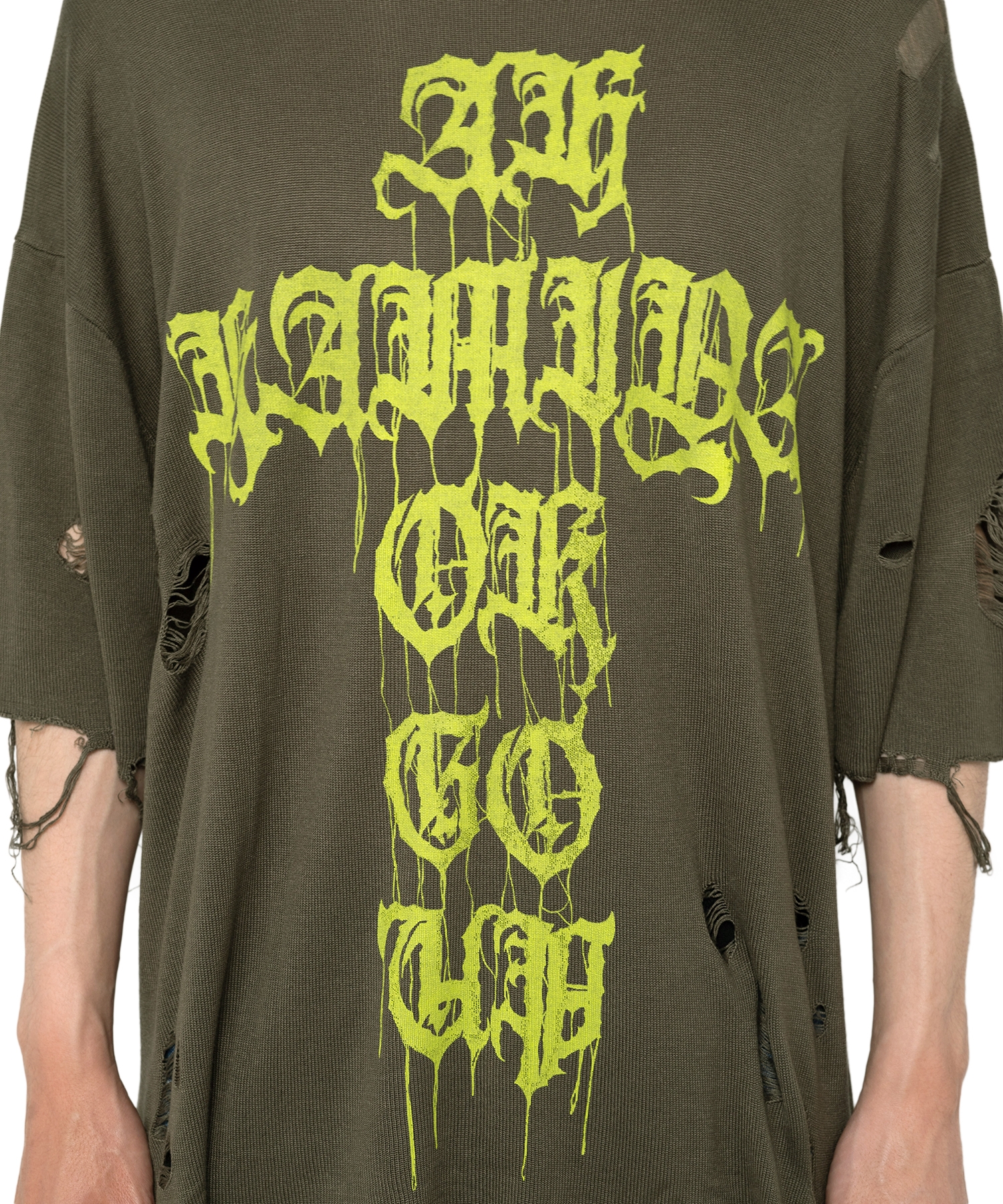 Words Printed Knit T-shirt