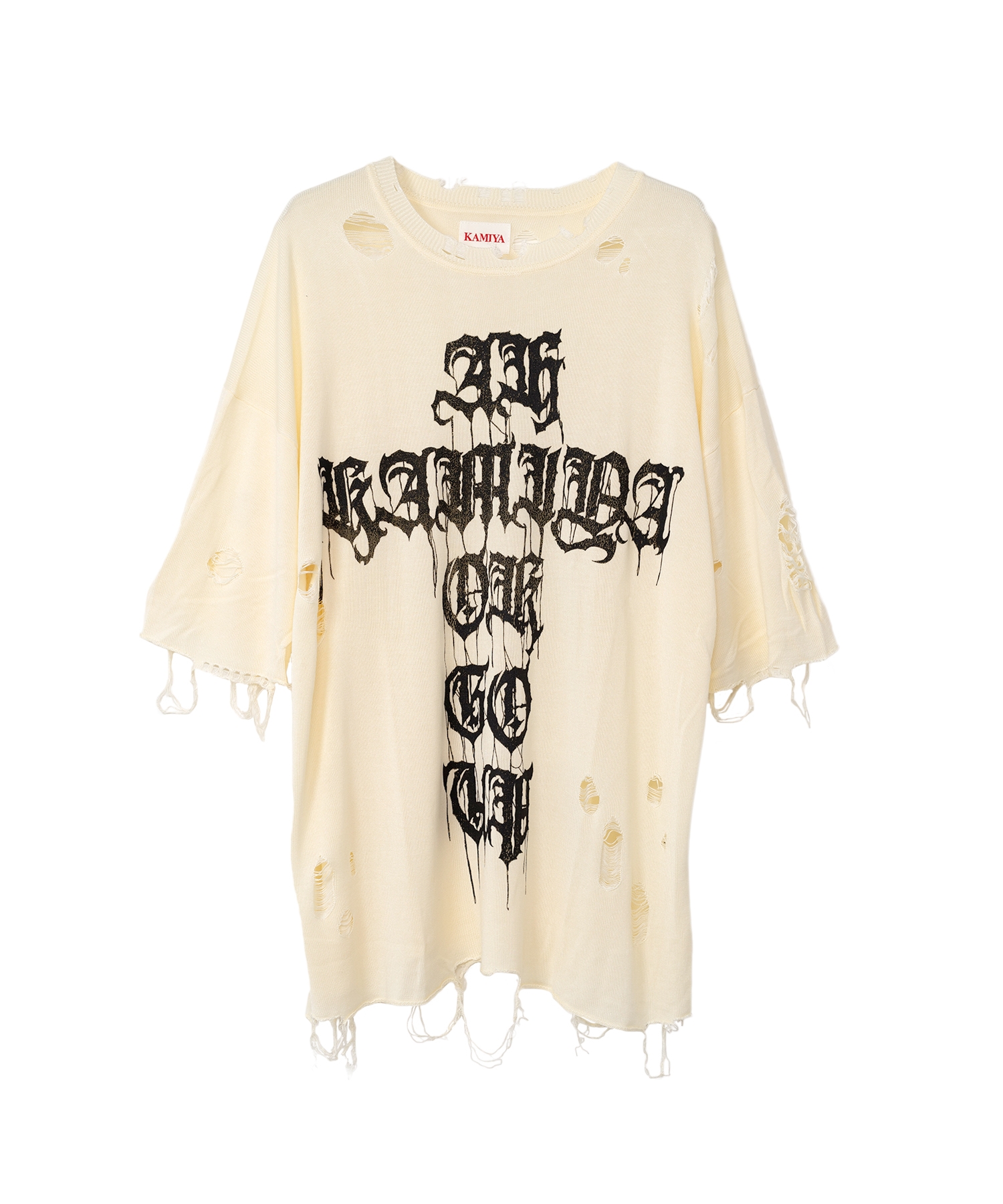 Words Printed Knit T-shirt