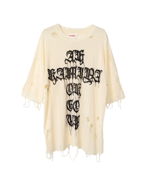 Words Printed Knit T-shirt