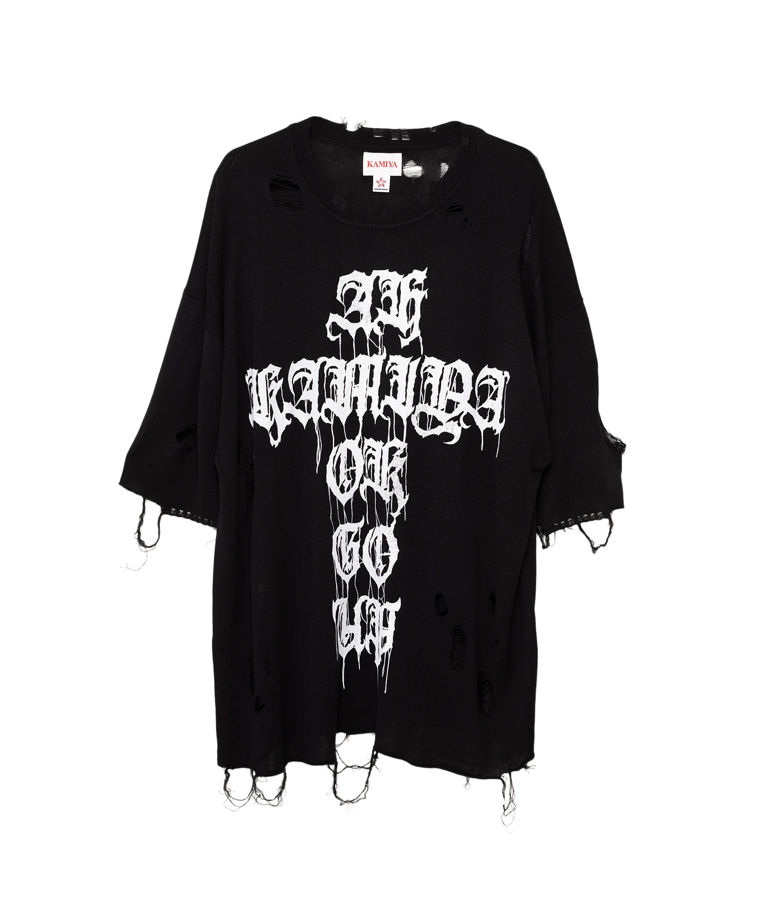 Words Printed Knit T-shirt