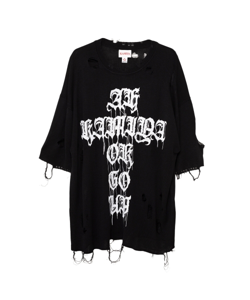 Words Printed Knit T-shirt