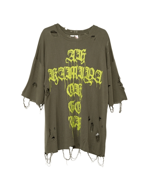 Words Printed Knit T-shirt