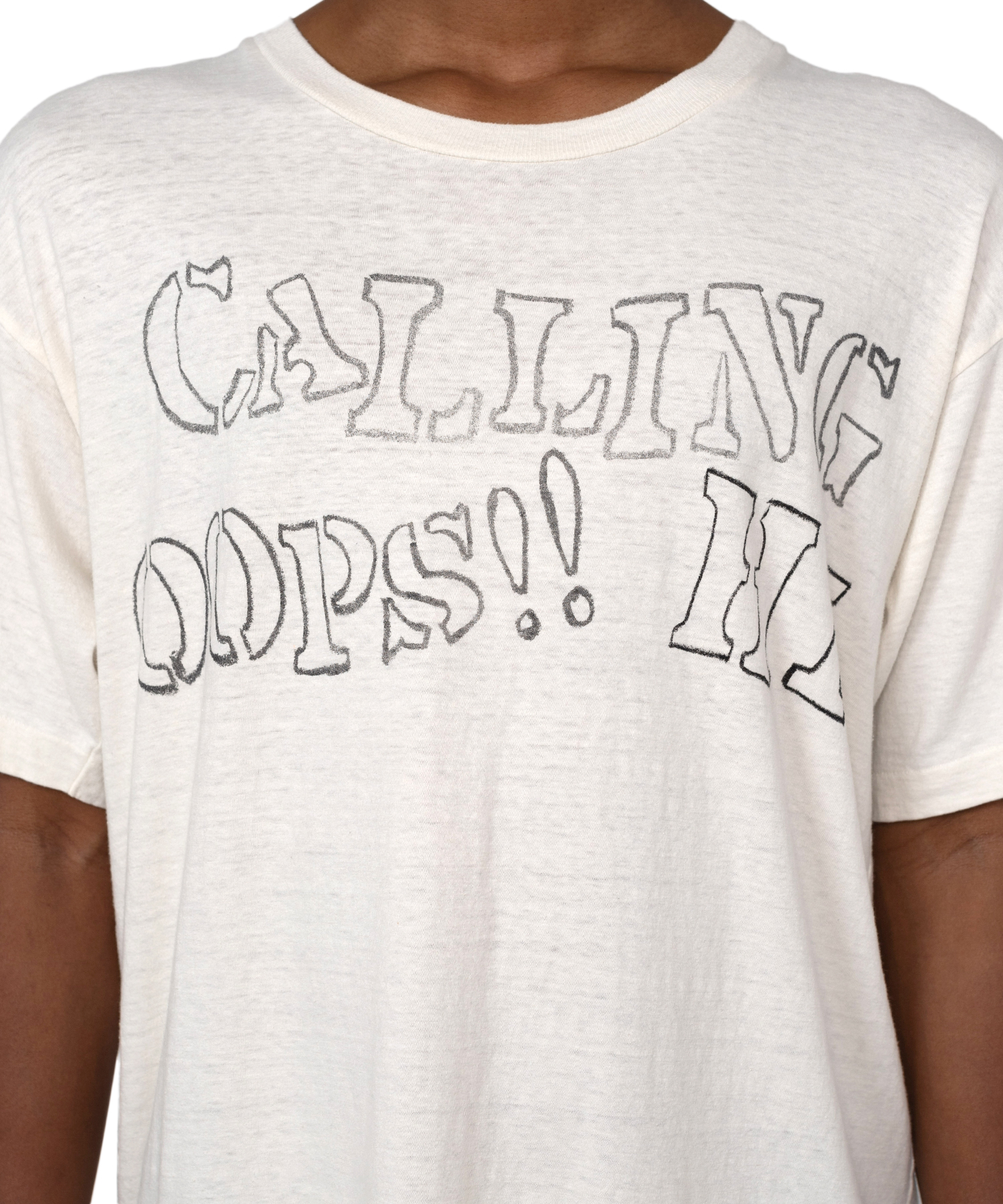 CALLING' Printed Bleach T-shirt