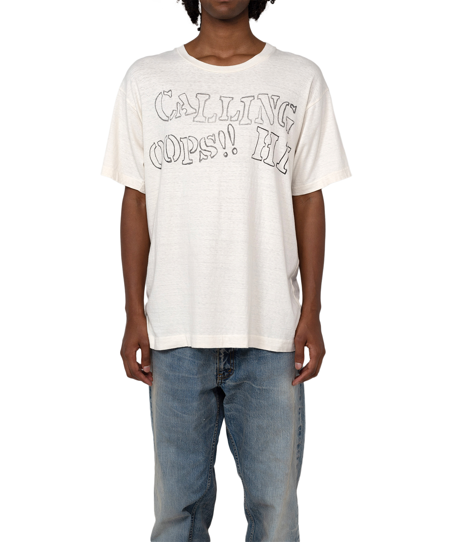 CALLING' Printed Bleach T-shirt