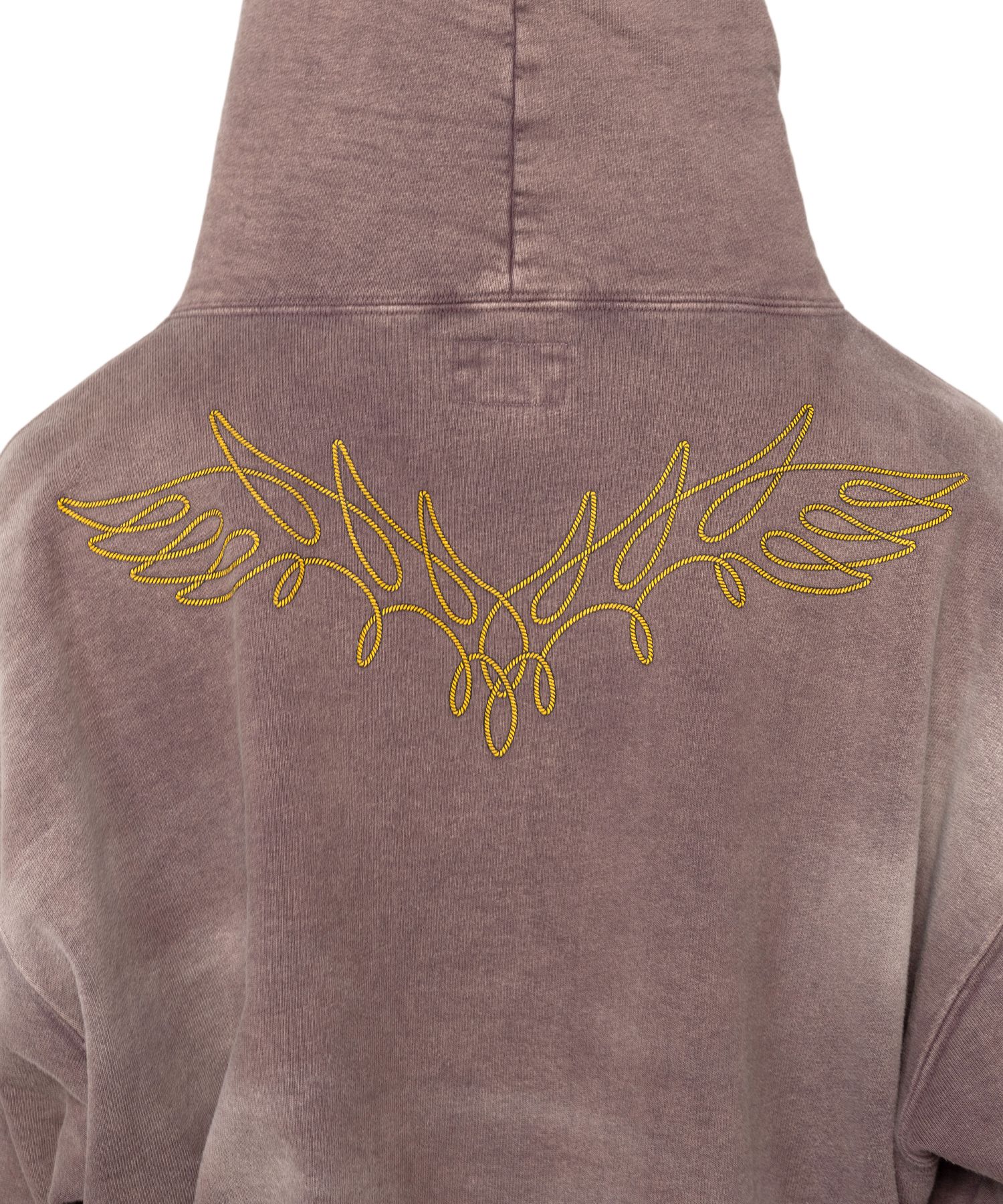 "ROPE" Bleached Zip-up Hooded Sweatshirt