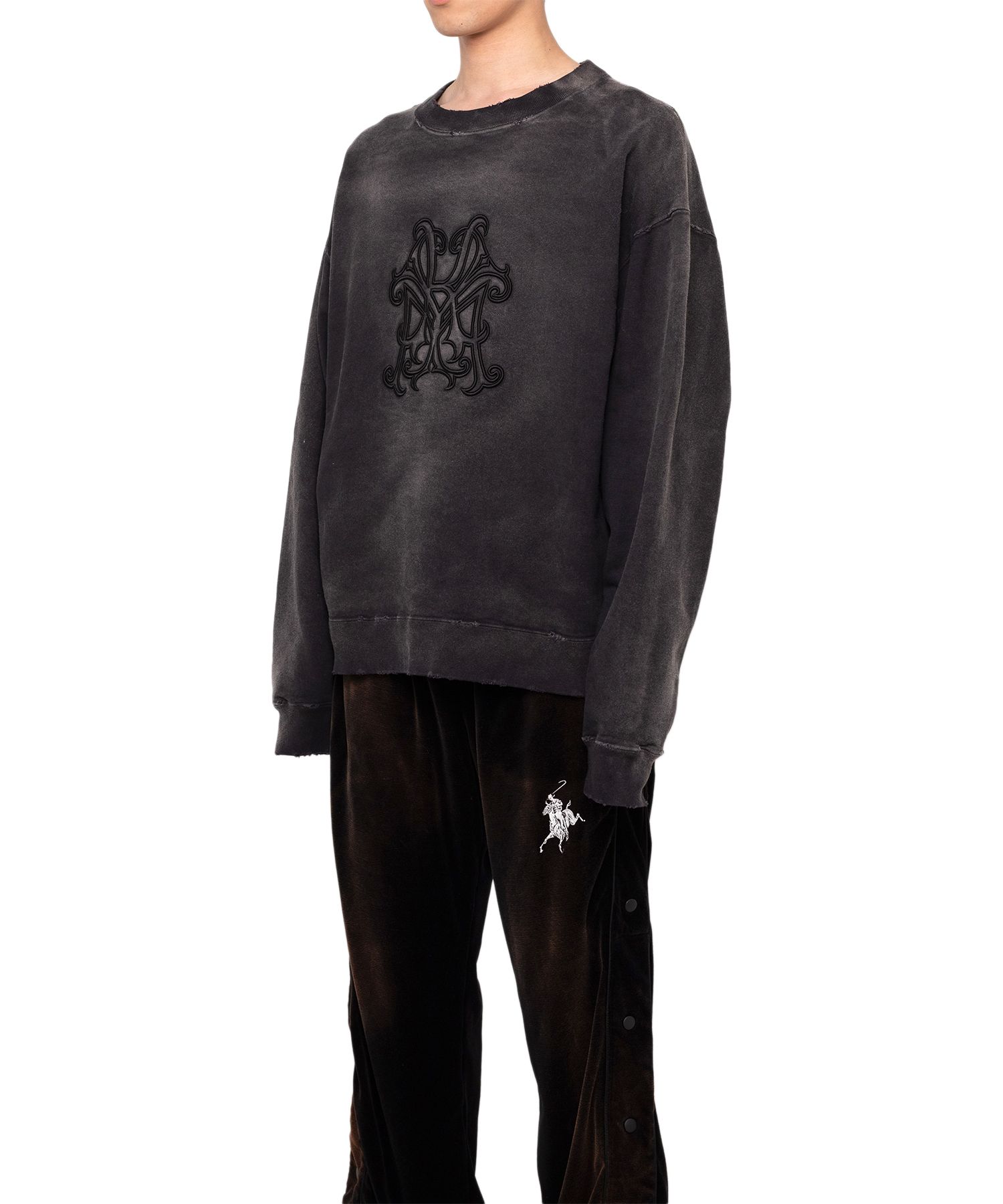 Logo Embroidered Bleach Sweatshirt